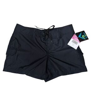NWT Kanu Surf Women's Breeze Solid Black Boardshorts